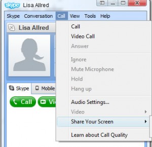 Skype Screen Sharing