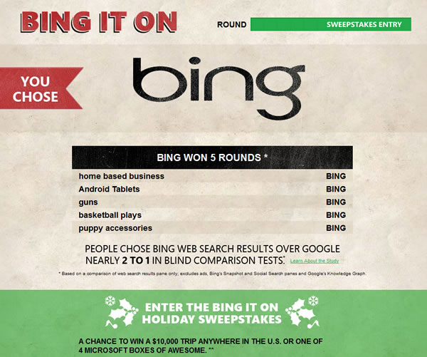 Bing it One Again