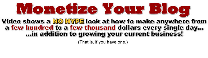 monetize your blog